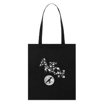 ANTON - Beau prénom de garçon avec dinosaure - Tote bag bio Stanley/Stella - noir - Devant