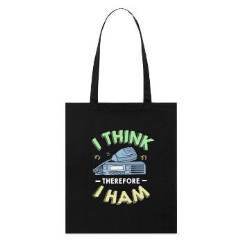Antenne radio amateur - Tote bag bio Stanley/Stella - noir - Devant