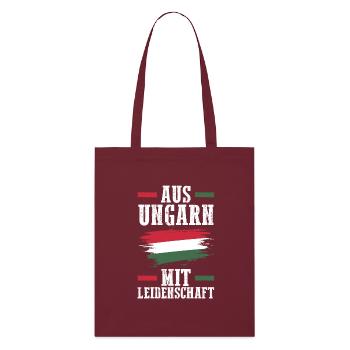 Ungar Ungarisch Ungarn - Stanley/Stella Bio-Stoffbeutel - Burgunderrot - Vorne