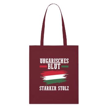 Ungar Ungarisch Ungarn - Stanley/Stella Bio-Stoffbeutel - Burgunderrot - Vorne