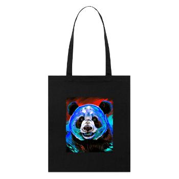 Panda Portrait - Tote bag bio Stanley/Stella - noir - Devant