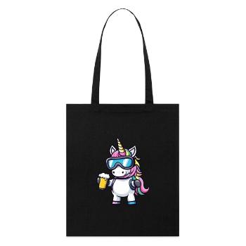 Licorne Après-Ski Bière Bande Dessinée - Tote bag bio Stanley/Stella - noir - Devant