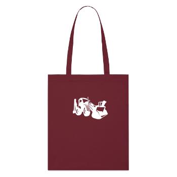 Excavator driver Wheel loader Excavator - Stanley/Stella Organic Tote Bag - burgundy - Front
