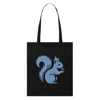 Silhouette d’écureuil minimaliste avec écrou - Tote bag bio Stanley/Stella - noir - Devant