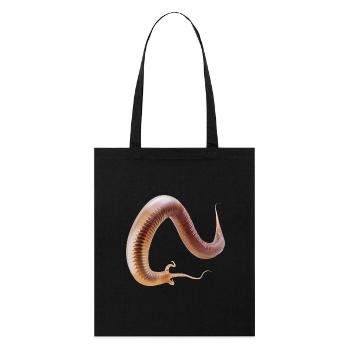 Wurm - Stanley/Stella Bio-Stoffbeutel - Schwarz - Vorne