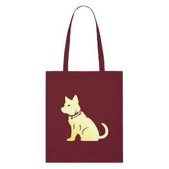 Silhouette de chien Shiba Inu - Tote bag bio Stanley/Stella - bordeaux - Devant