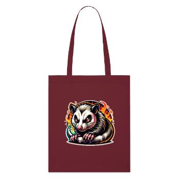 Opossum - Stanley/Stella Organic Tote Bag - burgundy - Front