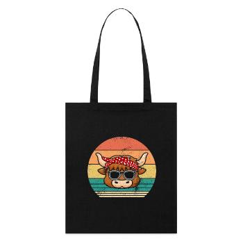 Bovins de buffle Bœufs - Tote bag bio Stanley/Stella - noir - Devant