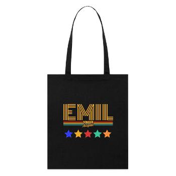 Emil - Stanley/Stella Bio-Stoffbeutel - Schwarz - Vorne