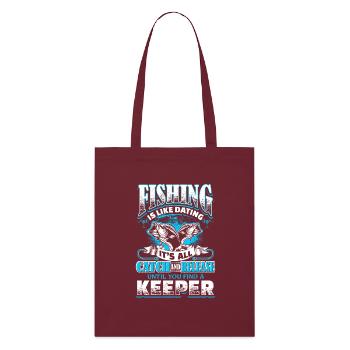 Dating angler pêcheur pêche poisson cadeau - Tote bag bio Stanley/Stella - bordeaux - Devant