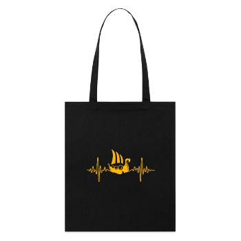 Battement de cœur du navire viking - Tote bag bio Stanley/Stella - noir - Devant