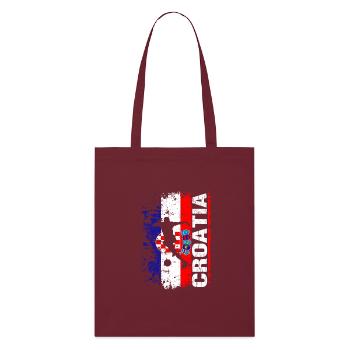 Équipe nationale de Croatie - Cadeaux - Tote bag bio Stanley/Stella - bordeaux - Devant