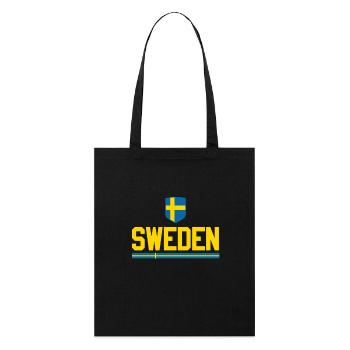 Drapeau du Championnat du monde de fan de football de Suède - Tote bag bio Stanley/Stella - noir - Devant