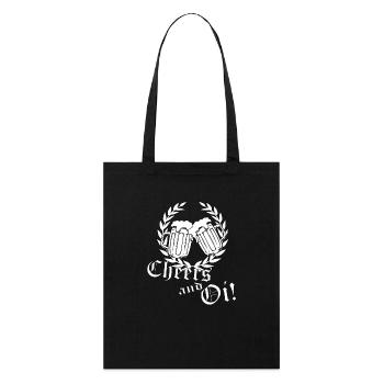 cheers and oi skinhead beer laurel wreath t-shirt - Stanley/Stella Organic Tote Bag - black - Front