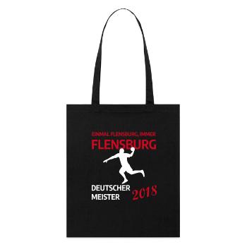 Flensburg Handball Deutscher Meister 2018 - Stanley/Stella Bio-Stoffbeutel - Schwarz - Vorne
