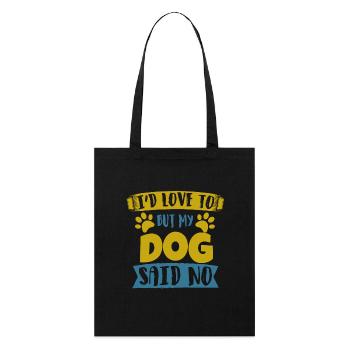 chien - Tote bag bio Stanley/Stella - noir - Devant