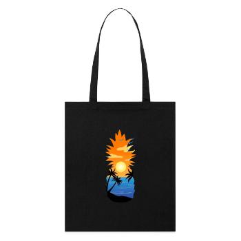 Pineapple - Summer Feelings - Stanley/Stella Bio-Stoffbeutel - Schwarz - Vorne