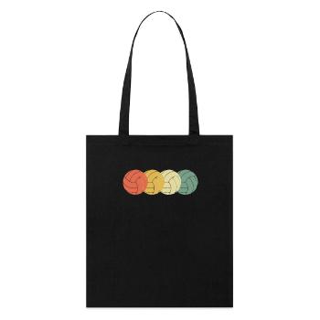 Volleyball 70s retro look - Stanley/Stella Organic Tote Bag - black - Front
