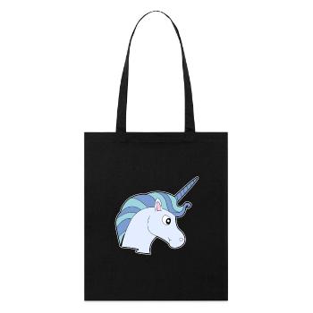 Idée de cadeau majestueux cheveux bleus Licorne - Tote bag bio Stanley/Stella - noir - Devant