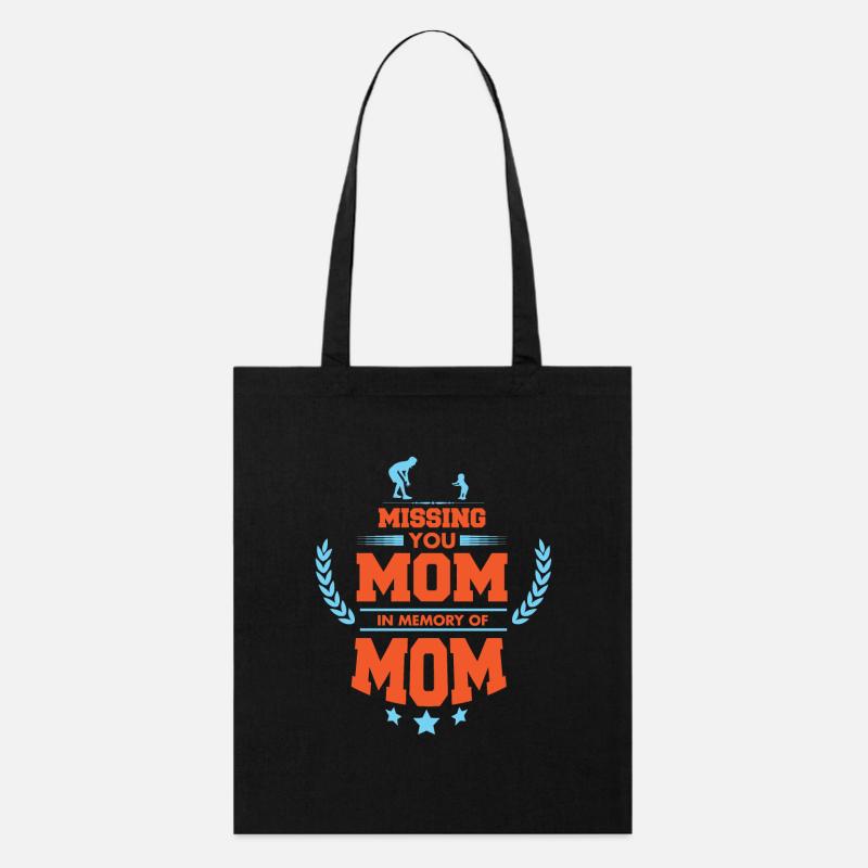 Missing you Mom, In the memory of Mom - Stanley/Stella Bio-Stoffbeutel - Schwarz