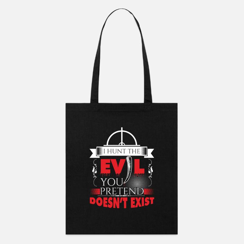 I hunt evil! - Stanley/Stella Bio-Stoffbeutel - Schwarz