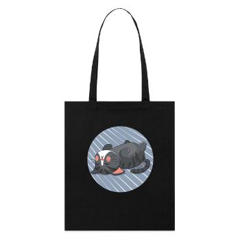 Sleeping cat - Stanley/Stella Organic Tote Bag - black - Front