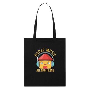 HOUSE MUSIC : House Music All Night Long - Tote bag bio Stanley/Stella - noir - Devant