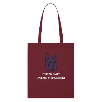 Bat - bat T-shirt - morning muffle - Stanley/Stella Organic Tote Bag - burgundy - Front