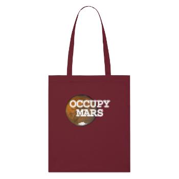 Mars Occupy Mars colonization of Mars - Stanley/Stella Organic Tote Bag - burgundy - Front