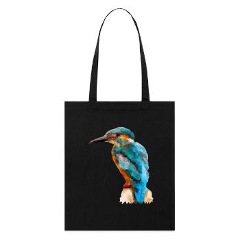Kingfisher - Stanley/Stella Organic Tote Bag - black - Front
