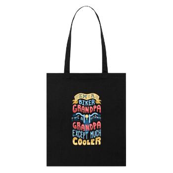 Motard papy - Tote bag bio Stanley/Stella - noir - Devant