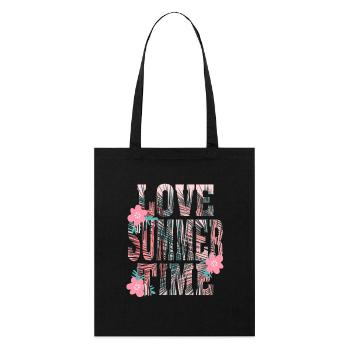 Love Summer Time Palmen Sommer Geschenk - Stanley/Stella Organic Tote Bag - black - Front