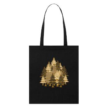 Arbres nature forêt sauvage - Tote bag bio Stanley/Stella - noir - Devant