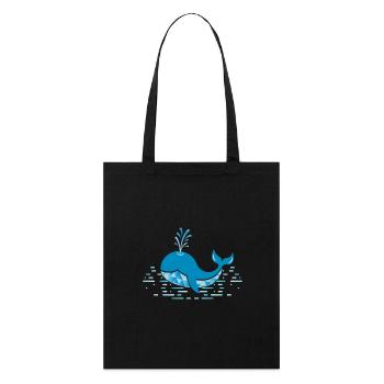 whale - Stanley/Stella Organic Tote Bag - black - Front