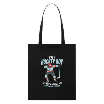 Dabbing Hockey Boy Gift - Stanley/Stella Organic Tote Bag - black - Front