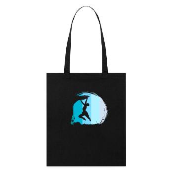 Klettern Kletterer Boulderer Retro - Stanley/Stella Bio-Stoffbeutel - Schwarz - Vorne