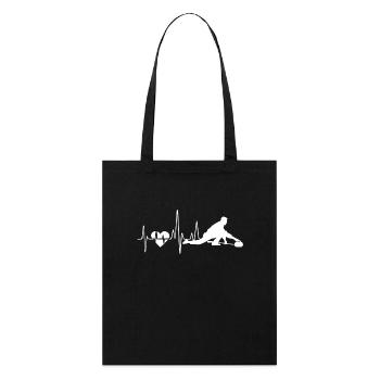 Curling Curling Heartbeat - Stanley/Stella Organic Tote Bag - black - Front