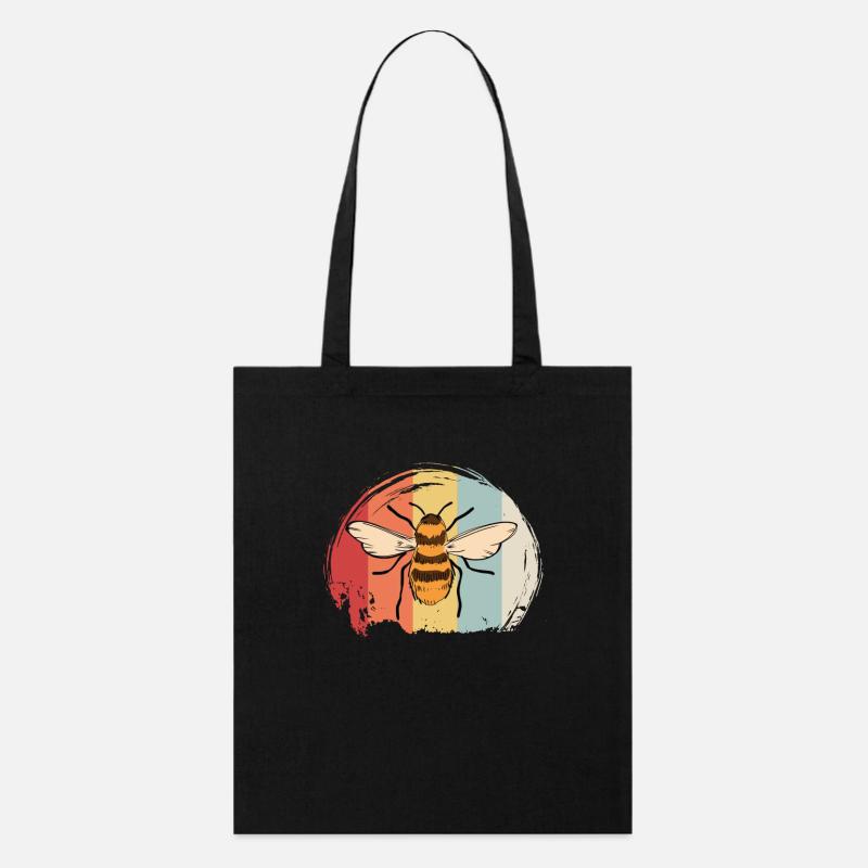 Vintage Bee - Stanley/Stella Organic Tote Bag - black