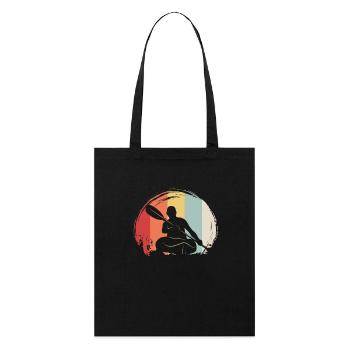Vintage Kayaking - Stanley/Stella Organic Tote Bag - black - Front