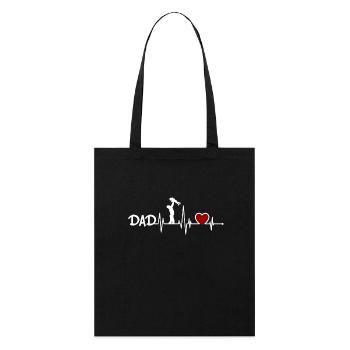 Heartbeat father baby offspring son daughter dad - Stanley/Stella Organic Tote Bag - black - Front