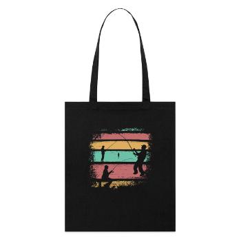 Fishing Vintage Retro - Stanley/Stella Organic Tote Bag - black - Front