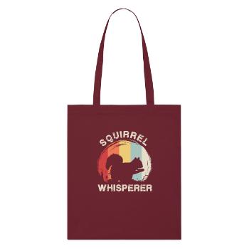 Squirrel Animal Forest - Stanley/Stella Organic Tote Bag - burgundy - Front