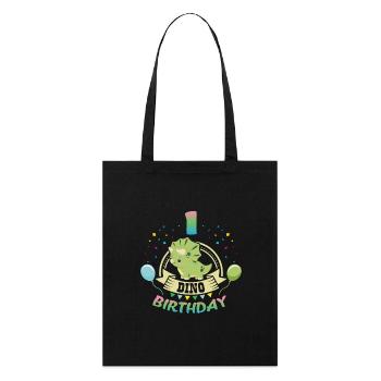 Dino 1 Birthday - Stanley/Stella Organic Tote Bag - black - Front