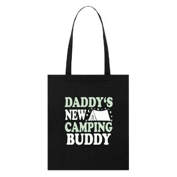 Daddys new camping buddy - Stanley/Stella Organic Tote Bag - black - Front