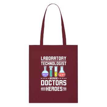 Les médecins technologues de laboratoire ont aussi besoin de héros - Tote bag bio Stanley/Stella - bordeaux - Devant