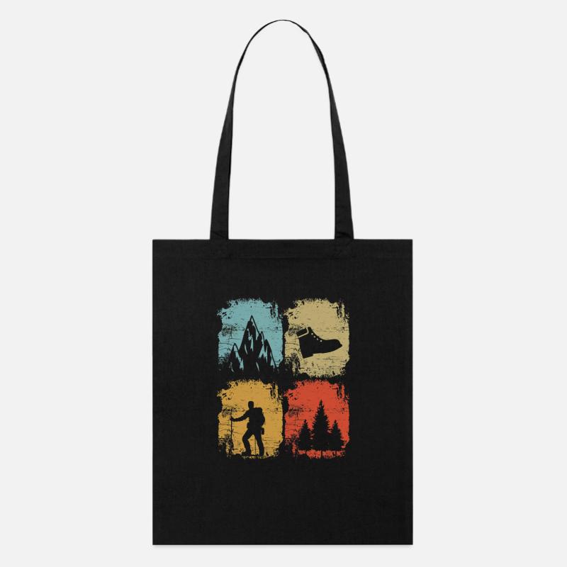 Vintage Hiking - Stanley/Stella Bio-Stoffbeutel - Schwarz