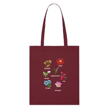Espèces de fleurs Fleurs - Tote bag bio Stanley/Stella - bordeaux - Devant