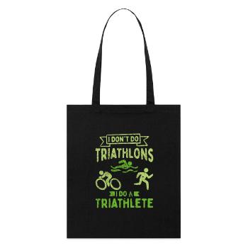 Triathlon Triathlet - Stanley/Stella Bio-Stoffbeutel - Schwarz - Vorne
