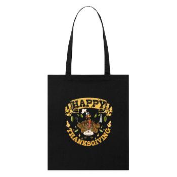 Joyeux Thanksgiving - Tote bag bio Stanley/Stella - noir - Devant