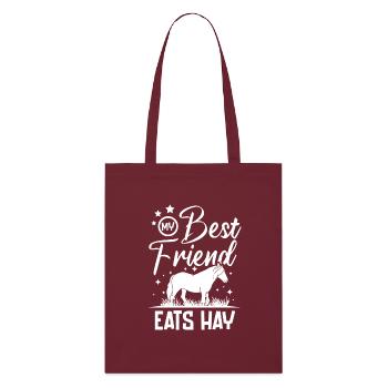 Mon meilleur ami mange du foin - Tote bag bio Stanley/Stella - bordeaux - Devant